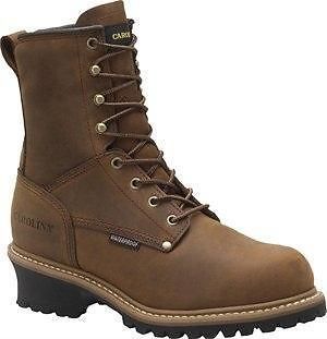 NEW CAROLINA MENS 8 STEEL TOE WP INS EH LOGGER COPPER BOOTS 8.5 EEEE 