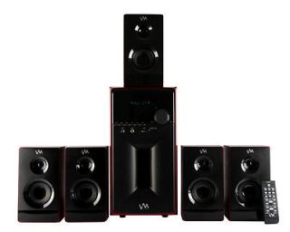 VM Audio EXMS581 1000W 5.1 Home Multi Media Surround Sound Speakers 