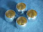 Vintage Set of 4 TIFFANY & CO MAKERS 25005 Sterling Silver Gold Wash 