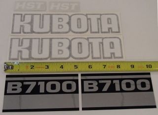 KB7100 New Kubota Hood Decal Set for Compact Tractor Model B7100