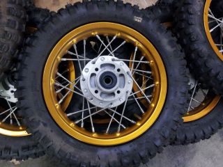 Pitbike Front Wheel 2.75 x 10 Gold (Pair 2 x Tires) Pit Bike