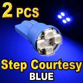 Blue 4 SMD LED Bulbs For Step Courtesy Side Door Light T10 168 194 