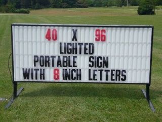 outdoor portable lighted business sign w stand 40 x96  410 