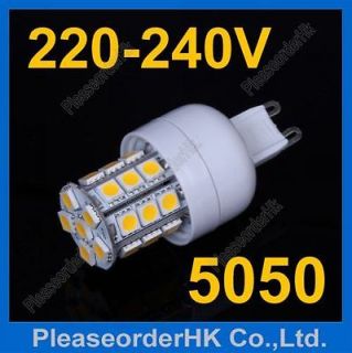 G9 AC 220V SMD 5050 27LED Bulb 3W Warm White Light 2800 3300K Lamp 