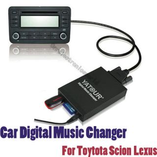 Car Digital CD Changer AUX USB SD  Music Adapter for TOYOTA Lexus 