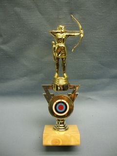 female archery trophy full color metal insert target award 