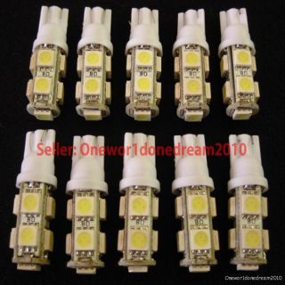 10x T10 194 168 W5W 9SMD LED SMT Car Tail Wedge Light Bulb Lamp Lot 