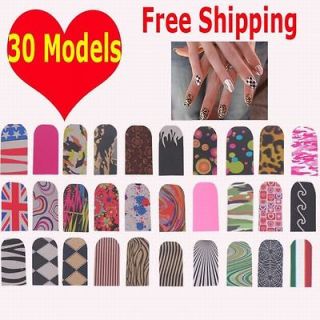 30 MODELS NAIL FOIL NAIL ART STICKER PATCH NAIL WRAPS FOR FINGERS&TOES 