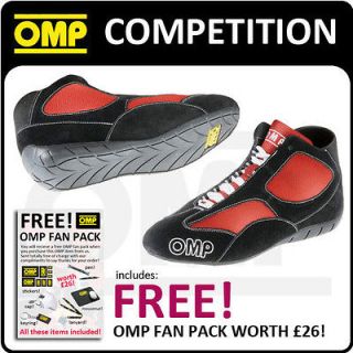 IC/785 OMP COMPETITION KART BOOTS EURO 47 (UK 12) BLACK/RED ON SALE 