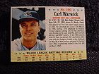 VERY NICE 1963 Post Cereal #190 Carl Warwick, Houston Colt 45s, LOOK 