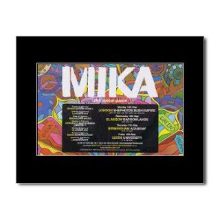 mika uk tour 2007 black matted mini poster from united