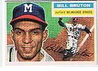 1956 topps baseball 185 bill bruton braves 