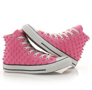 Converse studded Chuck Taylor studded converse high top pink shoes 