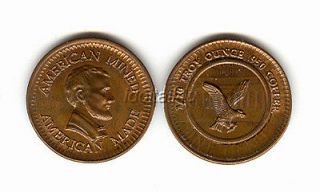 overstruck genuine lincoln cent copper bullion round 