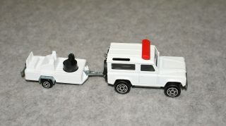 MAJORETTE LAND ROVER no.266 WITH TRAILER MADE IN FRANCE ECH 1/60