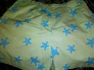 Lilly Pulitzer Starfish and Sand Dollar Ladies Shorts size 14