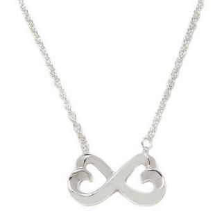 Newly listed STERLING SILVER INFINITY DOUBLE HEART NECKLACE 