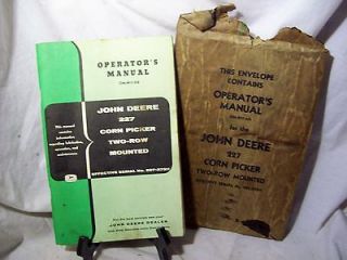 John Deere 227 Two Row Mounted Corn Picker Operators Manual