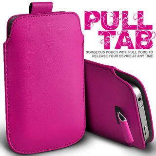 leather pull tab pouch skin case cover for nokia asha