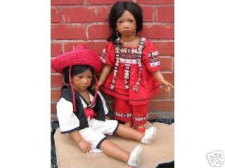 signed pancho and panchita dolls by annette himstedt  694 