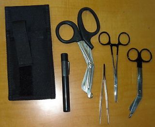 EMS PARAMEDIC KIT with SHEARS KELLY FORCEP PENLIGHT HOLSTER POUCH 