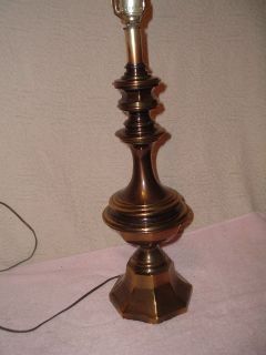 large vintage stiffel brass lamp mid century modern 32 time