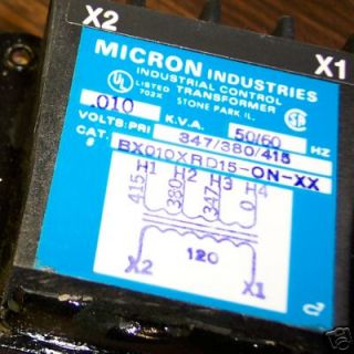 415 380 347 12 0v micron transformer small draw new
