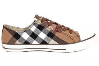 BURBERRY MENS SHOES COTTON TRAINERS SNEAKERS SNLUHI 3706195 BROWN