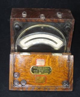 ANTIQUE 1923 WESTON ELECTRICAL D.C. AMMETER   OWNED BY WISCONSIN 