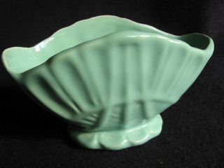 ART DECO GOVANCROFT GLASGOW CELADON GREEN BULB PLANTER c.30s EX