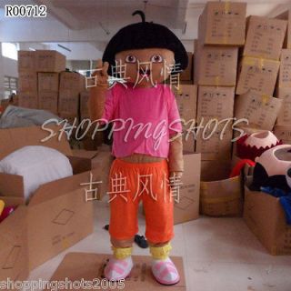 Dora girl women Cartoon Mascot Costume Fancy Dress R00712 adult one 