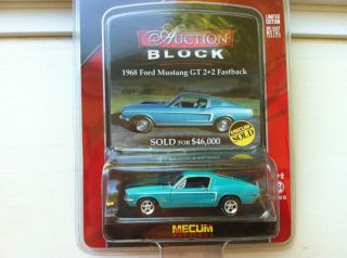 Green Light Auction Block Series 15 1968 Ford Mustang GT 2+2 Fastback 
