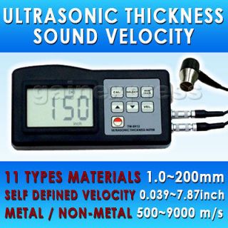 TM8812 Digital Ultrasonic Thickness Gauge Meter 1.0~200mm Tester Metal 