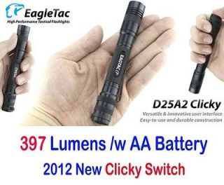 EagleTac D25A2 XML U2 LED Light   397 Lumens   Clicky Switch   AA 