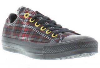 Converse Shoes Genuine Oxford Fiery Red Plaid Womens Shoe Sizes UK 4 