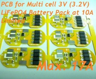 PCB Protection Board Charger for 3.2V (3V) LiFePO4 Battery Pack Cell 