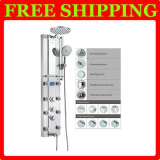 Stainless Steel Shower Head Panel Thermostatic Spas Multi Function 