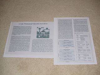 revox a 700 reel to reel review 2 pgs 1975