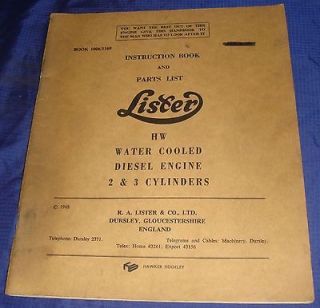 LA036 Lister Petter HW Water Cooled Diesel Engine 2 & 3 Cyl 