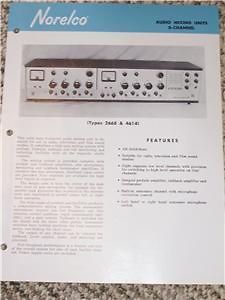 vintage norelco audio mixing unit 2668 4614 brochure time left