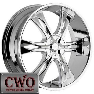 22 Chrome Nemesis Wheels Rims 6x139.7 6 Lug Escalade Tahoe Yukon 
