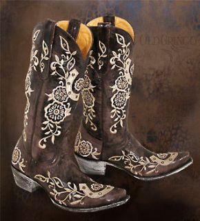 Old Gringo Ladies Boots Chocolate Lucky L515 4 NIB with Free Gift