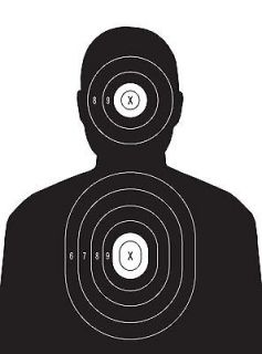 Police Pistol and Rifle Human Torso Silhouette Shooting Targets 