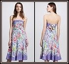   Lepore Malibu Beach Silk Dress US 8 M UK 10 12 NWT $448 Grape Floral