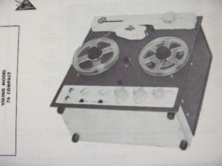 viking 76 compact tape recorder photofact photofacts 