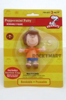 peanuts peppermint patty bendable figure suction cup 