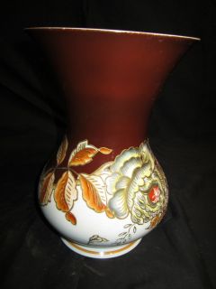 1926 1953 Antique SchauBach Kunst Porcelain Vase Hand Painting & Rose