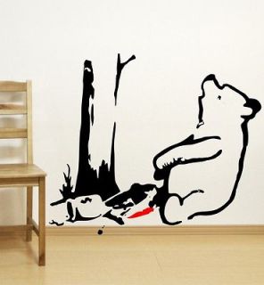Bear Trap (Banksy Style)   Vinyl Wall Art Stickers Decals Vinyl 