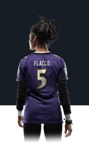    Joe Flacco Womens Football Home Game Jersey 469891_571_B_BODY