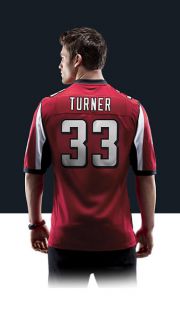    Michael Turner Mens Football Home Game Jersey 468943_691_B_BODY